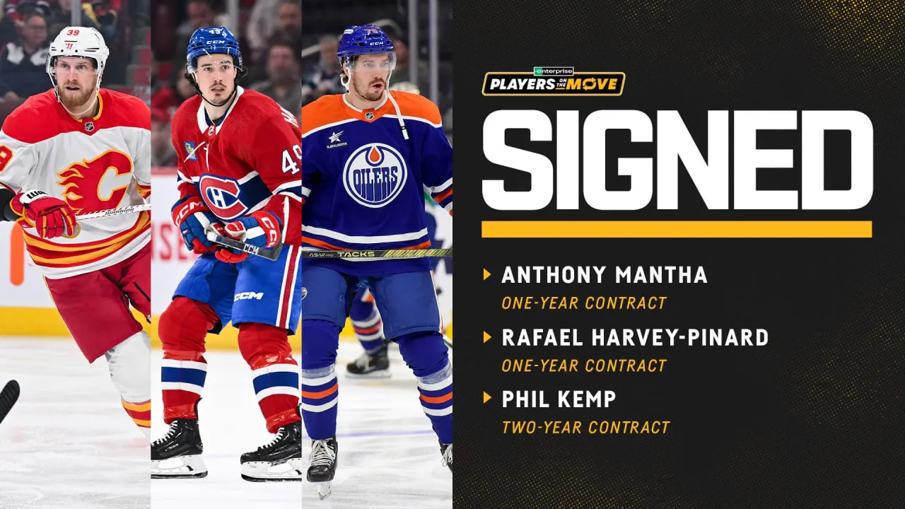 Penguin Rekrut Anthony Mantha dan Rafael Harvey-Pinard Sebagai Penyerang dan Phil Kemp Sebagai Bek